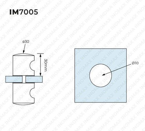 Inomax Black Aluminum Handle for Shower Screen 2