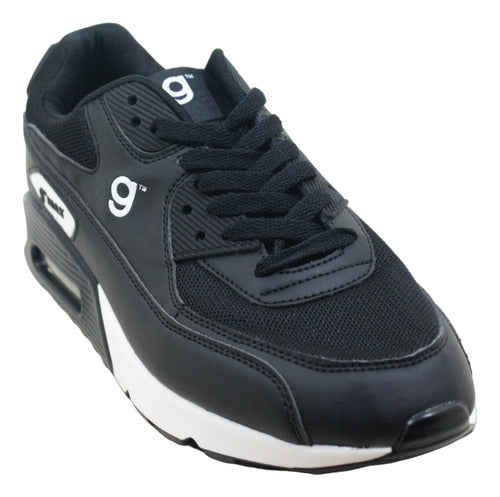 Gummi Zapatillas Aire Negro/Blanco Dama Deporfan 1