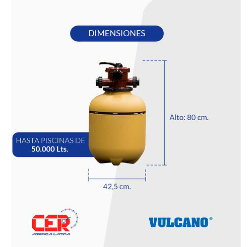 Vulcano Filtro VC-30 Tanque Pileta 50mil Litros Purificador 1