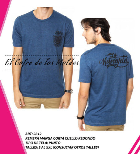 El Cofre De Los Moldes Digital Short Sleeve T-Shirt Pattern Mold Pack Sizes S to XXL 0