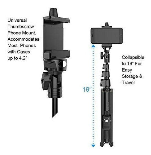 Palo Selfie Y Tripode Profesional Hasta 1.30 Mts Fugetek Xmp 2