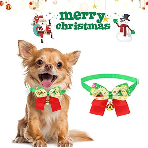 Qkurt Christmas Pet Bow Tie Collar Santa Claus Hat Bufanda T 1