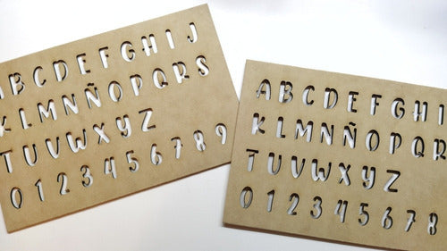 Letrografo Fibrofacil Stencil Letras Números Mdf 5