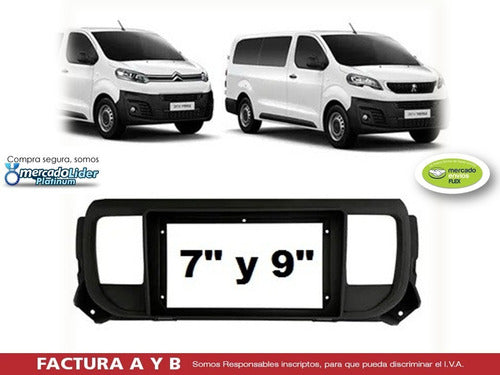 Peugeot Marco Frente Adaptador Stereo Expert Jumpy 7 Y 9 Pulgadas 1