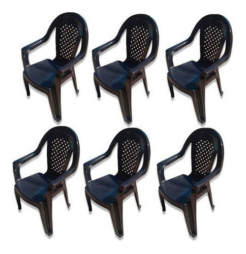 Set of 6 Mascardi Perfect Black Chairs 0