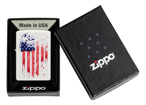 Zippo Encendedor 49783 Us Flag Design Original Garantia 1