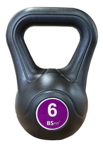 2 Bsfit Plastic Kettlebell Weights 6kg Fitness Sport 3