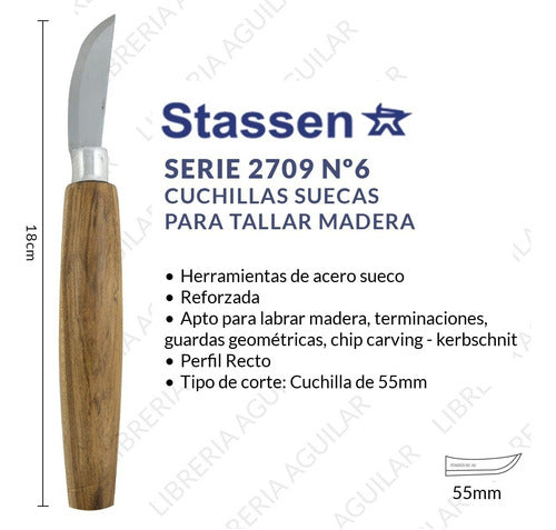 Stassen Swedish Carving Blades 2709 No. 6 2