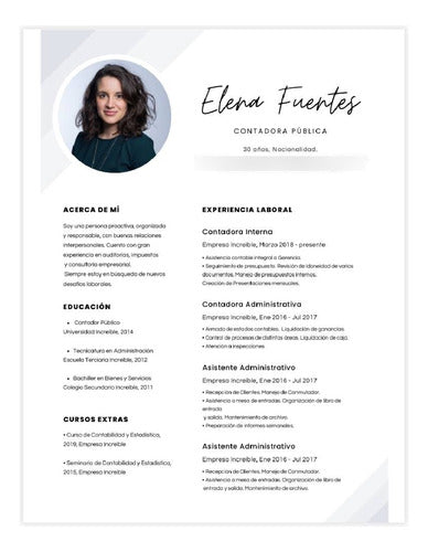 Curriculum Vitae - Cv Profesional - Adaptado A Lo Que Buscas 0