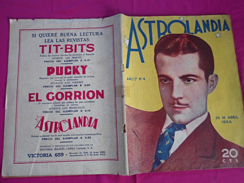 Antigua Revista Astrolandia N° 4 Abril De 1934 Gary Cooper 7