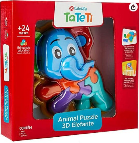 Animal Puzzle 3d Elefante +24 Meses 0