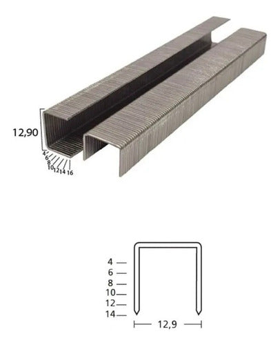 Grampos 80/14 Para Grampeador Pneumático Caixa Com 40.000 1