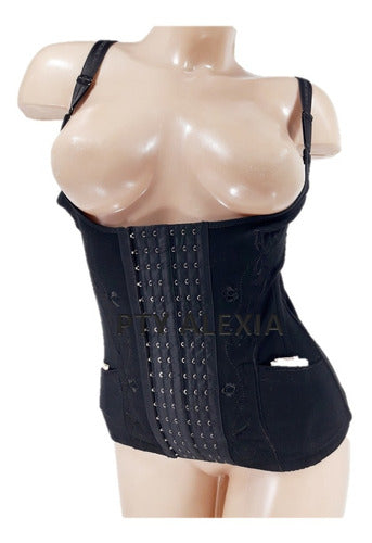 Paty Alexia Faja Corset Reductora Modeladora 100% Algodón Con Ballenas 0