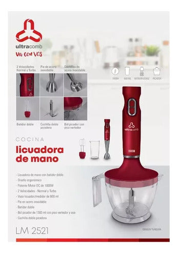 Hand Blender Hand Mixer Reducer Ultracomb Lm 2521 3
