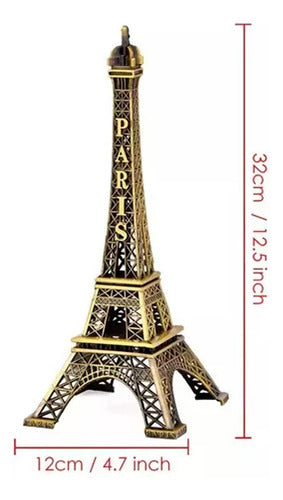 Torre Eiffel 32 Cm Adorno Metal Souvenir Francia Replica 1