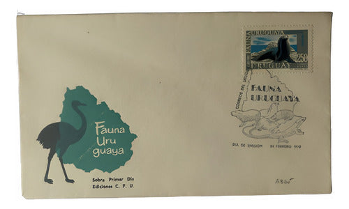 Sobre Primer Día, Fauna Uruguaya, A365, 1970, 12 Sp4w 0