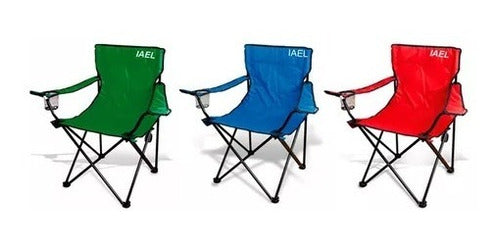 Iael Director Camping Chair Reinforced 130kg + Pack of 2 0