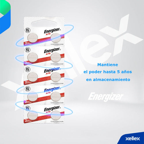 Energizer 10 X A76 Ag13 Lr44 Button Cells 1.5V Blister 3