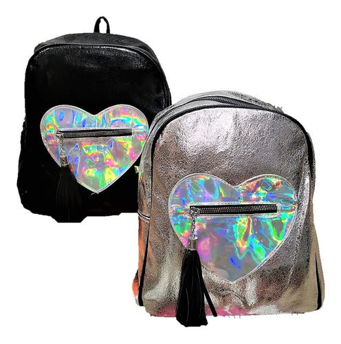 Mochila Brillante Corazones 1