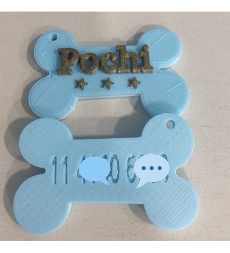 PrintyDoc3D Custom Pet ID Tag - Bone Shape 1