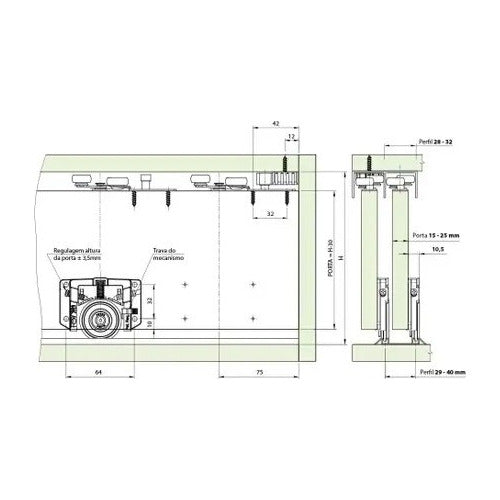 10 Kit Sistema Guarda Roupa Sd632 Guia Inteligente Fgv 60kg 5