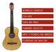 Classical Creole Guitar by Romulo Garcia CG100 with Red Finish + Case 17