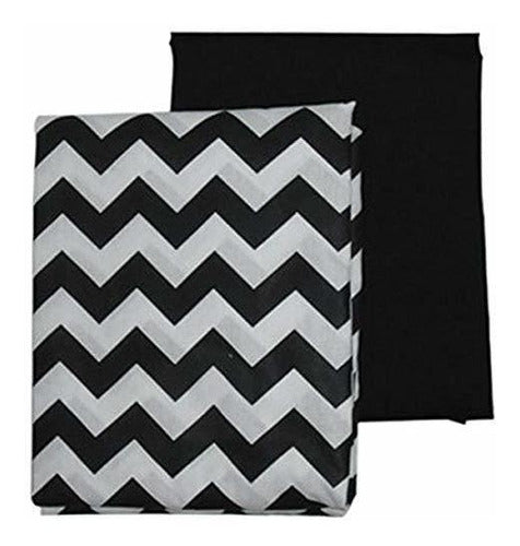 Ropa De Cama Baby Chevron Y Sólida Cuna Hojas 0