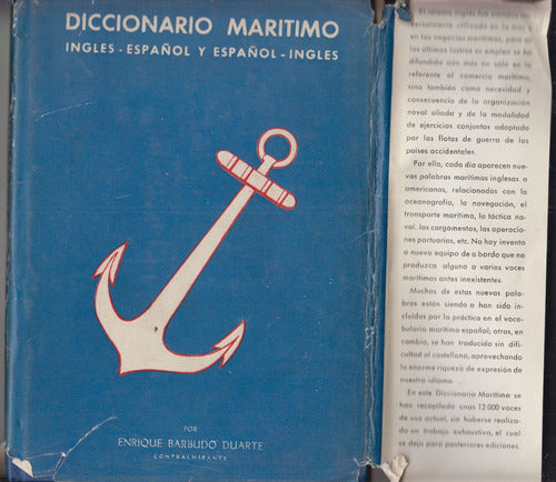 1965 Diccionario Maritimo Ingles Español De Enrique Barbudo 0