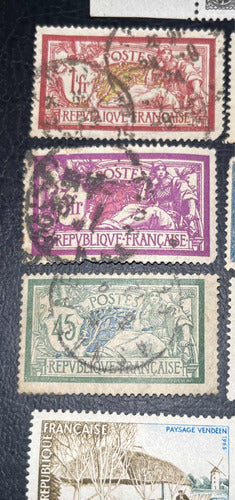 Sello Correo Francia Antiguo 14 Estampillas Francesas Véala 4