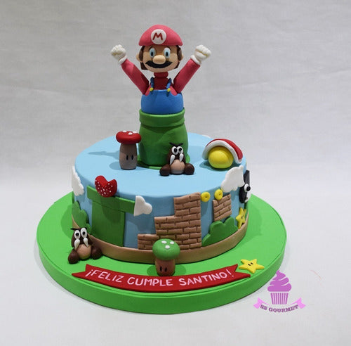 Super Mario Bros Luigi Customized Theme Cake - Serves 20 2