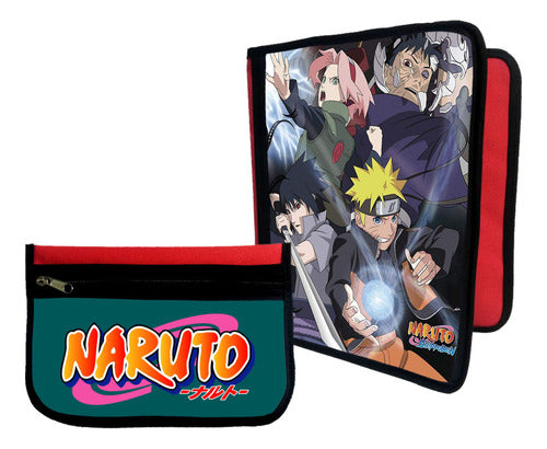 Naruto Backpack + Folder Case + Pencil Case Combo #199 1