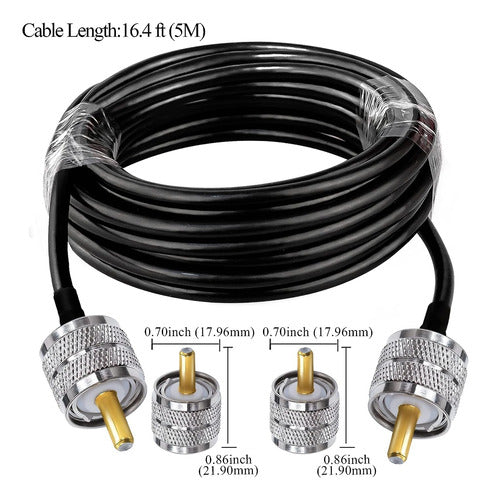 TUOLNK Cable Extension UHF Male to UHF Male 5m 1