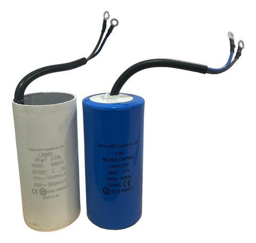 Lüsqtoff Capacitors Set for 2HP and 3HP Compressor Motor 0