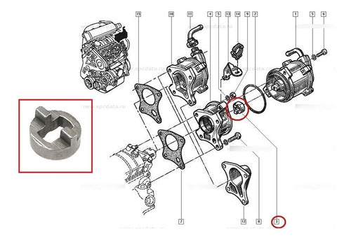 Renault Acople Bomba Vacio Depresora 19 Clio Express 1.9 F8q 0