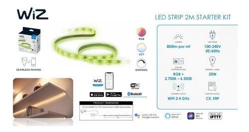 WiZ Smart RGBW LED Strip 5 Meters - 800 Lm/m Wi-Fi 7