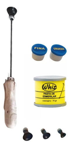 PECEFA + WHIZ Valve Grinding Rubber Cups and Coarse Fine Grinding Paste 0