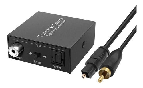 Digital Coaxial to Optical Audio Converter + Cables 0