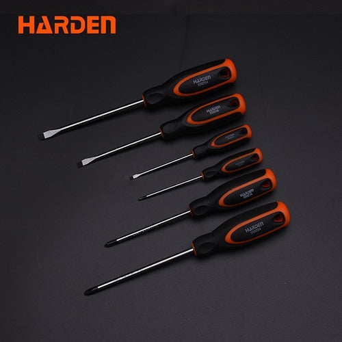 Harden Magnetic Screwdriver Set 6pcs Flat Phillips 1