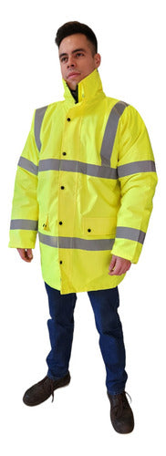 NUBUS Yellow Fluorescent Cold-Weather Reflective Work Jacket 2