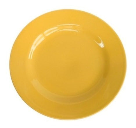 Round Ceramic Dessert Plate, Yellow or Green, 18 cm 2