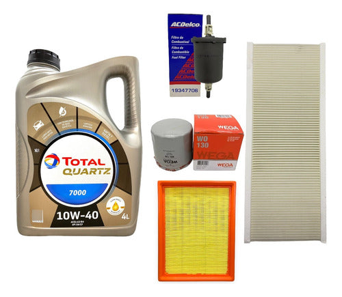 Chevrolet Kit Service Filtros Corsa + Aceite Total Corsa Agile Classic 0