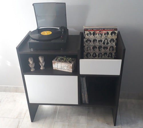 Vinyl Record Player and Albums Table Furniture with Shelf In Stock 25