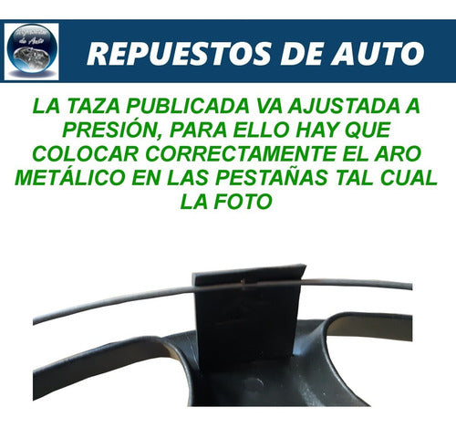 Doble G Taza De Rueda Negra Universal Rodado 14 Tunning 3