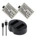 Dual Charger with 2 LP-E5 1800mAh Batteries for Canon T1i 500D 450D XSi 0