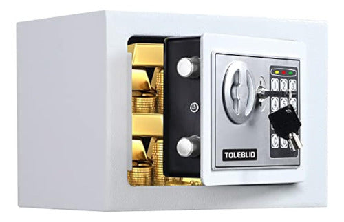 TOLEBLID Small Security Safe for Money, 0.23 Cubic Feet 0