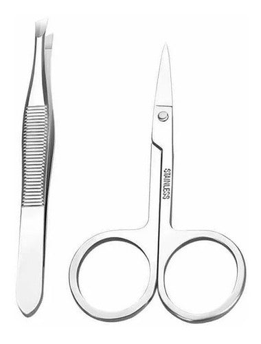 Eloise Eyebrow Hair Removal Kit Tweezers + Premium Stainless Steel Scissors 0