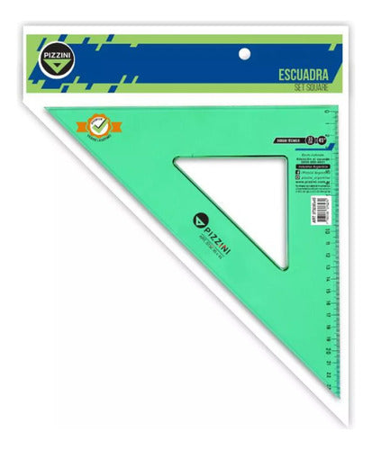 Pizzini 45º X 30 Cm Green Triangle Art.3732 Technical Drawing 0