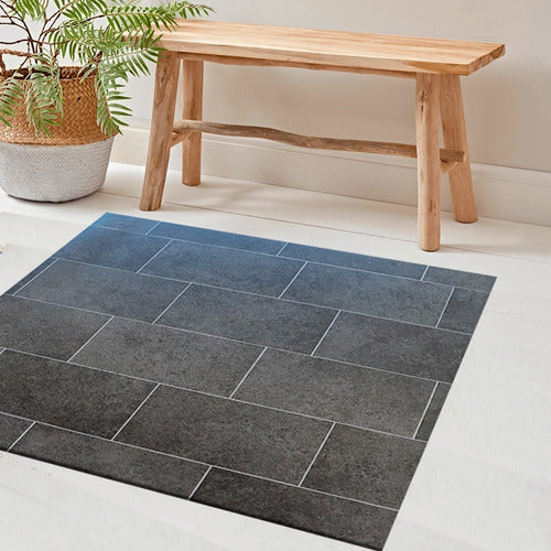 Vinyl Eco Rug 100x100 for Kitchen, Balcony, Gallery Washable 0