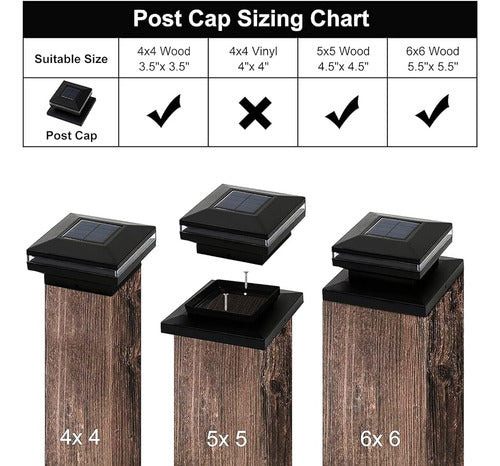 Viewsun 8 Pack Solar Post Lights, Outdoor Fence Post Cap Lig 3