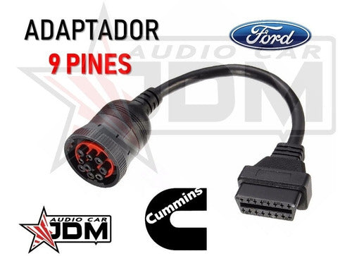 Adaptador Cummins Ford Scanner OBD2 16 Pines a 9 Pines 2